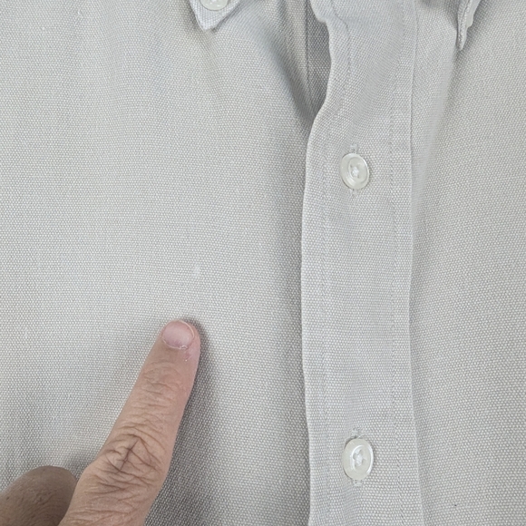 Abercrombie & Fitch 17L (Probably 2XLT) Tan Button Down Shirt Vintage - Picture 10 of 11